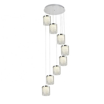 Best Selling 8-Light LED Metal Crystal Glass Indoor Hanging Lantern Pendant Lamp For Decorating